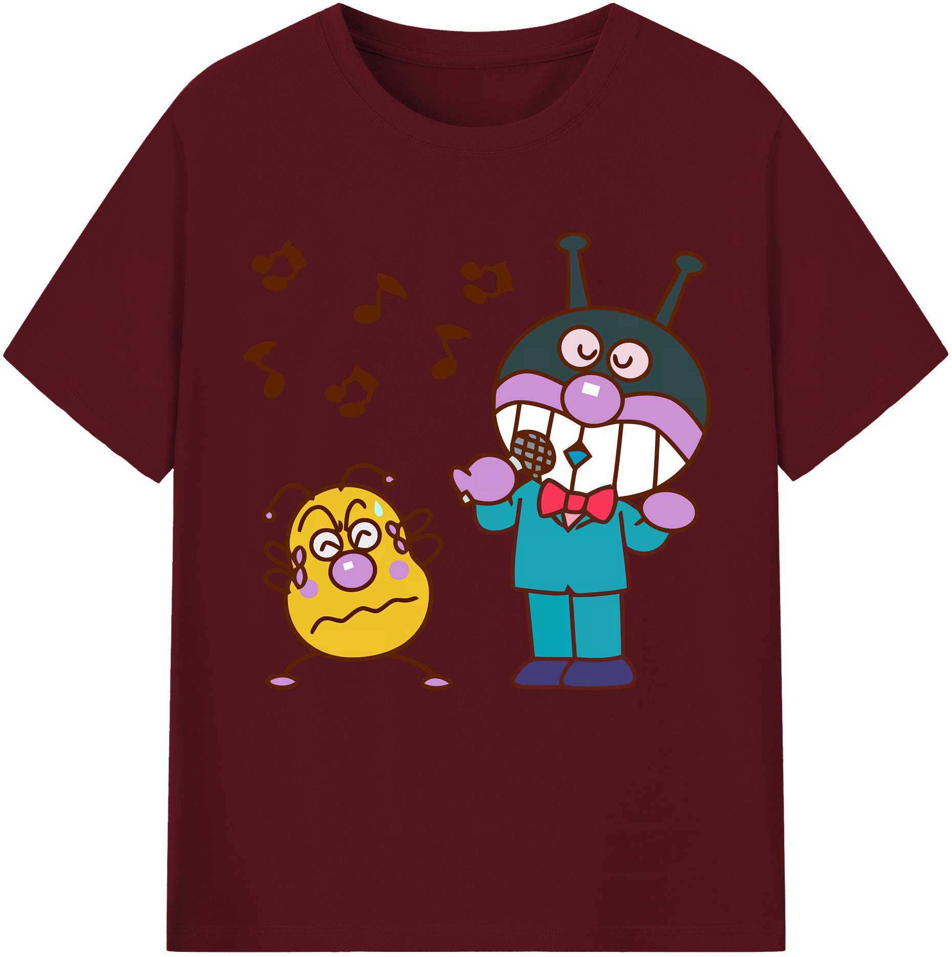 （画像用） アンパンマン Anpanman 綿100％半袖Tシャツ（フロントプリント）